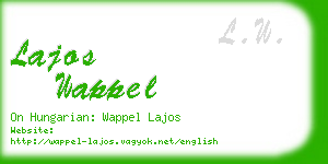 lajos wappel business card